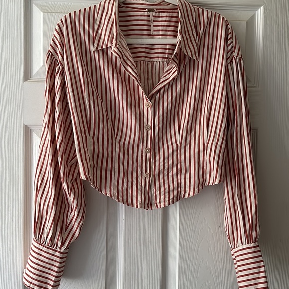Free People Tops - Free People striped tailored button down M